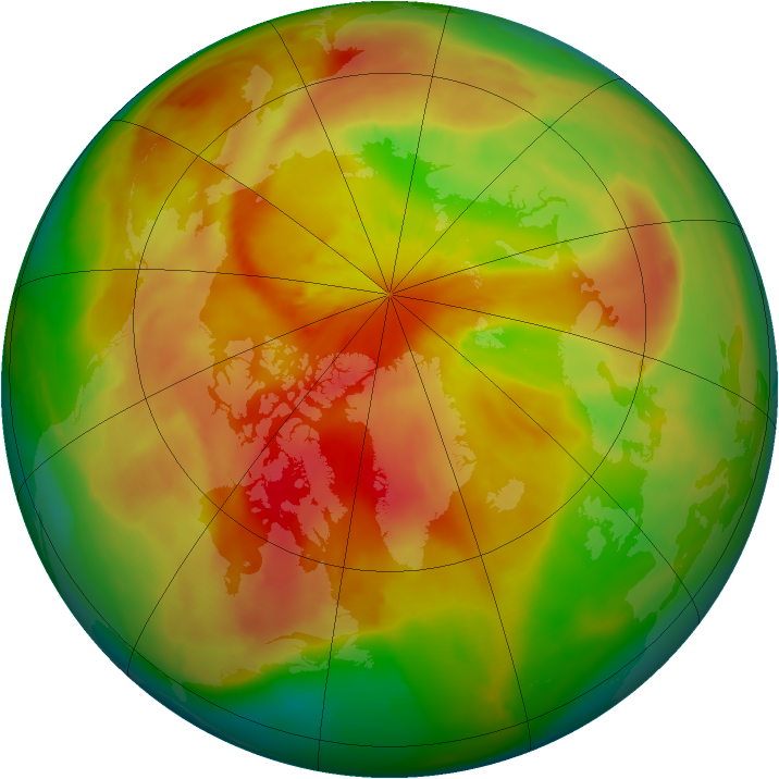 Arctic ozone map for 09 April 2014